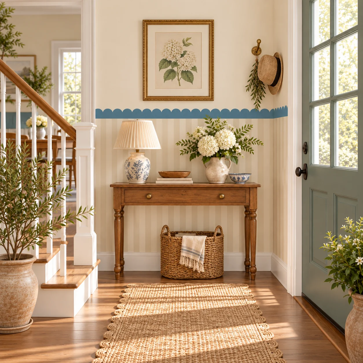 Scallop Peel and Stick Wall Border, Removable Wavy Edge Decor Wall Trim, 3.94×23.62in