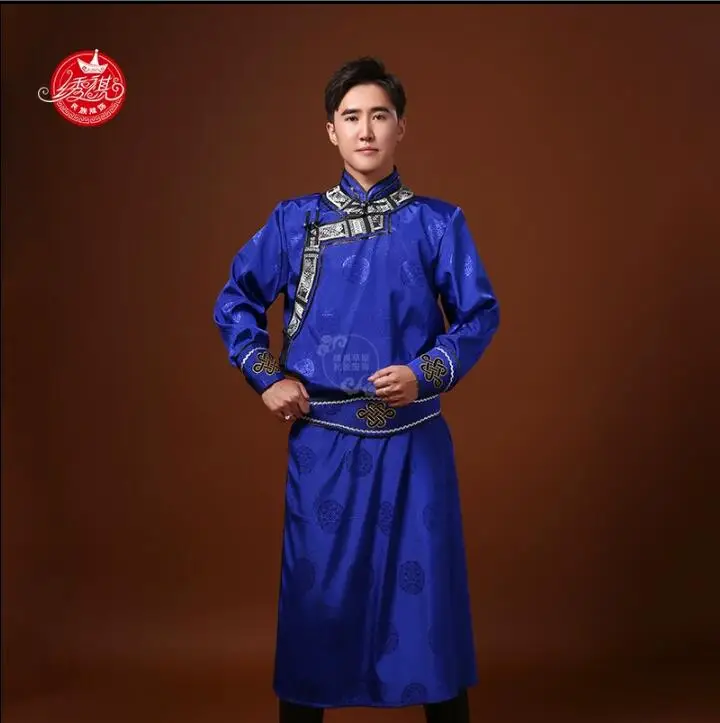 New Mongolian Robe Men\'s Dance Mongolian Robe Minority Clothing