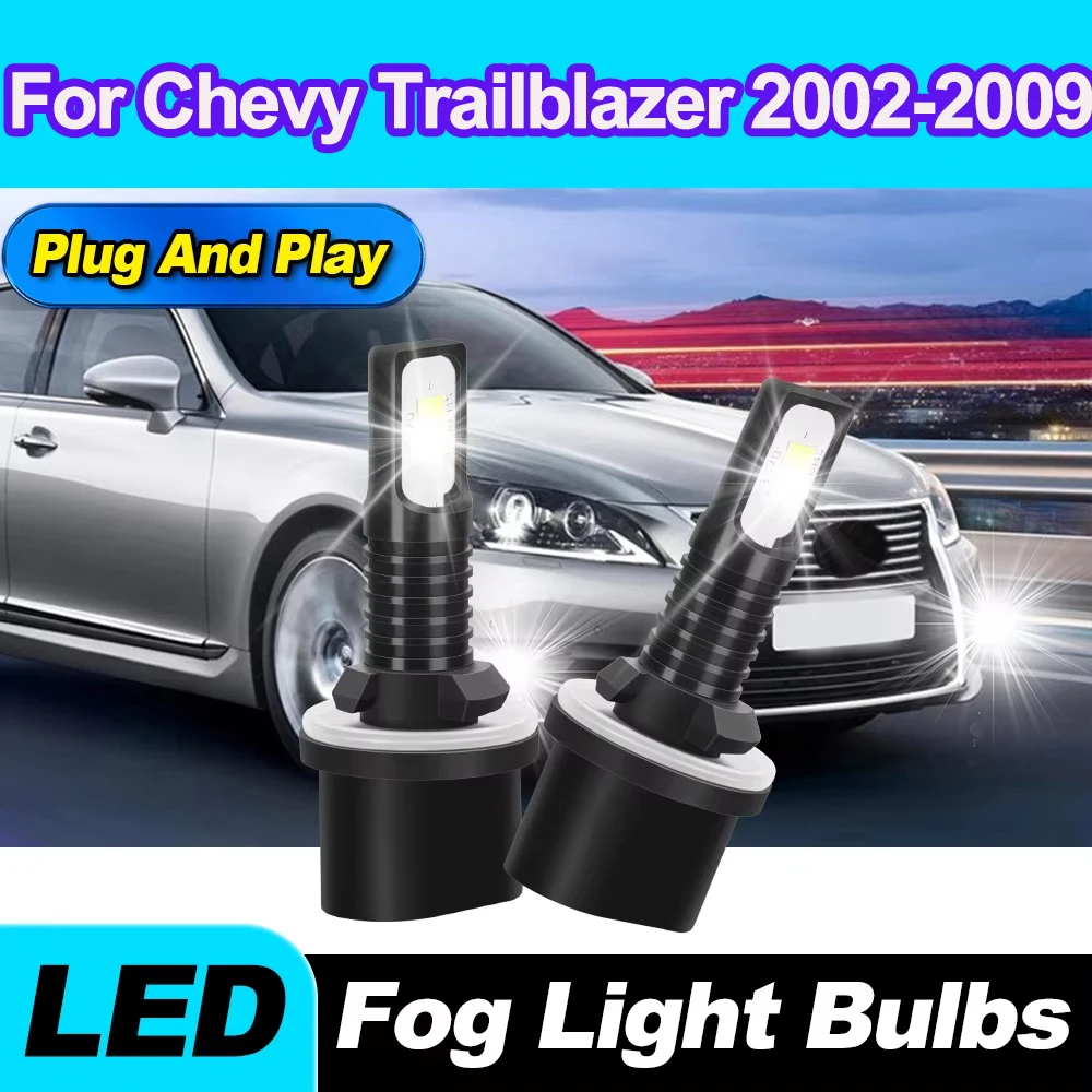 

Светодиодные автомобильные противотуманные фары, лампы 12 В 20000 лм, автоматические противотуманные фары 6000 К, белые для Chevy Trailblazer 2002 2003 2004 2005 2006 2007 2008 2009