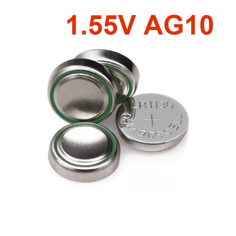 

1.55V AG10 100PCS LR1130 SR54 389 189 SR1130 D189 LR54 Button Batteries G10A SR1130SW Cell Coin Watch Toys Remote Battery