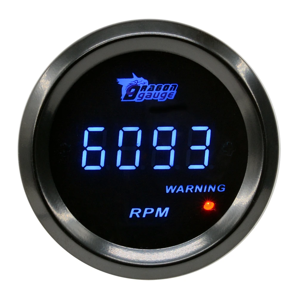 2 Inch Digital Display Racing Car Tachometer Gauge Automotive Instrument Modification 1-8 cylinder RPM Meter