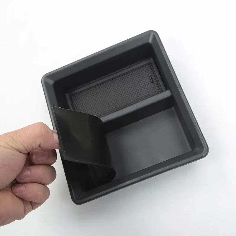 Für Tesla Model 3/Y/3 Highland Model Y Juniper 2025+ Zentrale Steuerung Aufbewahrungsbox Organizer Fach Armlehne Cubby Schublade Zubehör – Detail 7