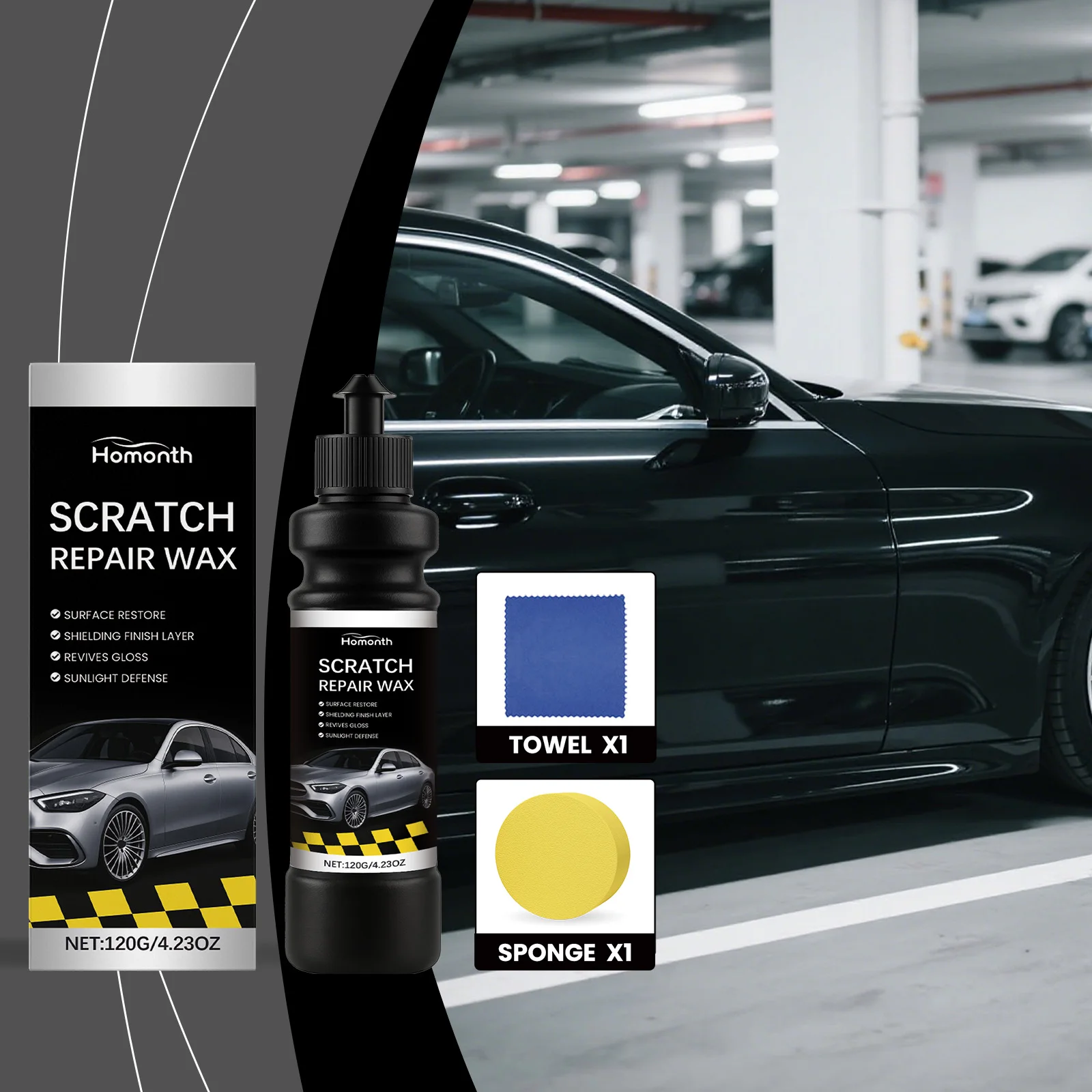 

Car Scratch Care Kit, All-Round Paint Refurbishment & Maintenance Set for Minor Scratches and Scuffs Repairing Needs