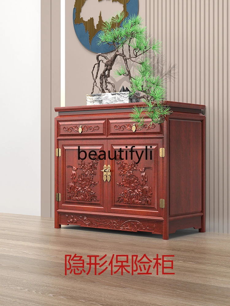 

Chinese antique invisible safe safe 90cm with drawers bedside table large capacity