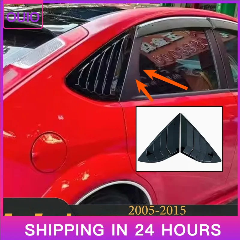 New Car For Ford 2005-2013 Focus MK2 Hatchback Rear Triangle Window Tuyere Louvers Vent Decorative