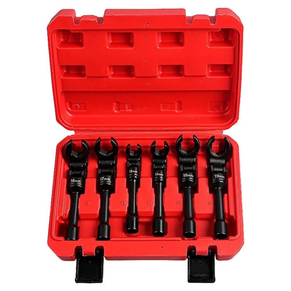 

Набор из 6 ключей с длинной ручкой для снятия датчиков кислорода, инструмент для демонтажа топливных шлангов, инструмент для разборки автомобильных датчиков кислорода