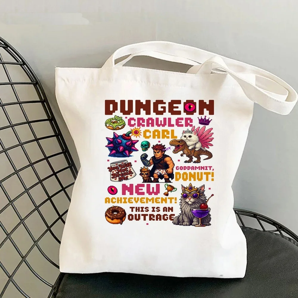 Dungeon Crawler Carl tote bag shopping torba na zakupy personnalisable canvas  shopper femme