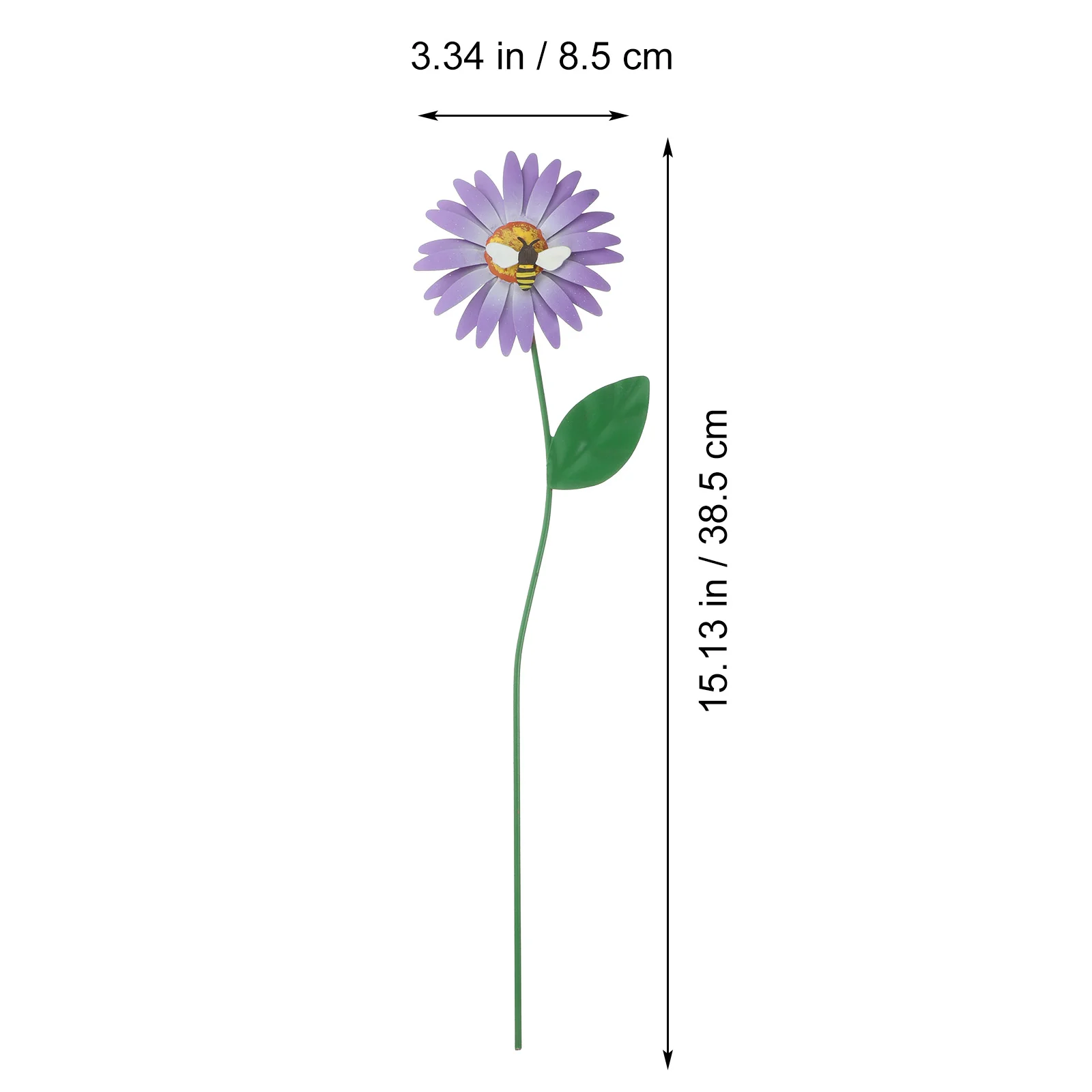 Metal Flower Outdoor Decor Iron Sunflower Stake Garden Decoration Realistic Patterns Easy Yard Display Lawn nament