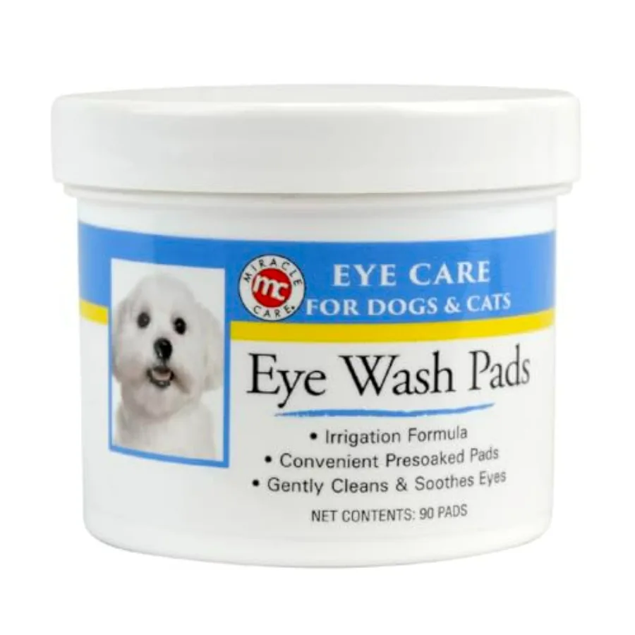 

90 Single Use Pre-Soaked Pads to Gently Clean and Soothe Dog and Cat Eyes; n Stinging Formula to Remove Eye Debris