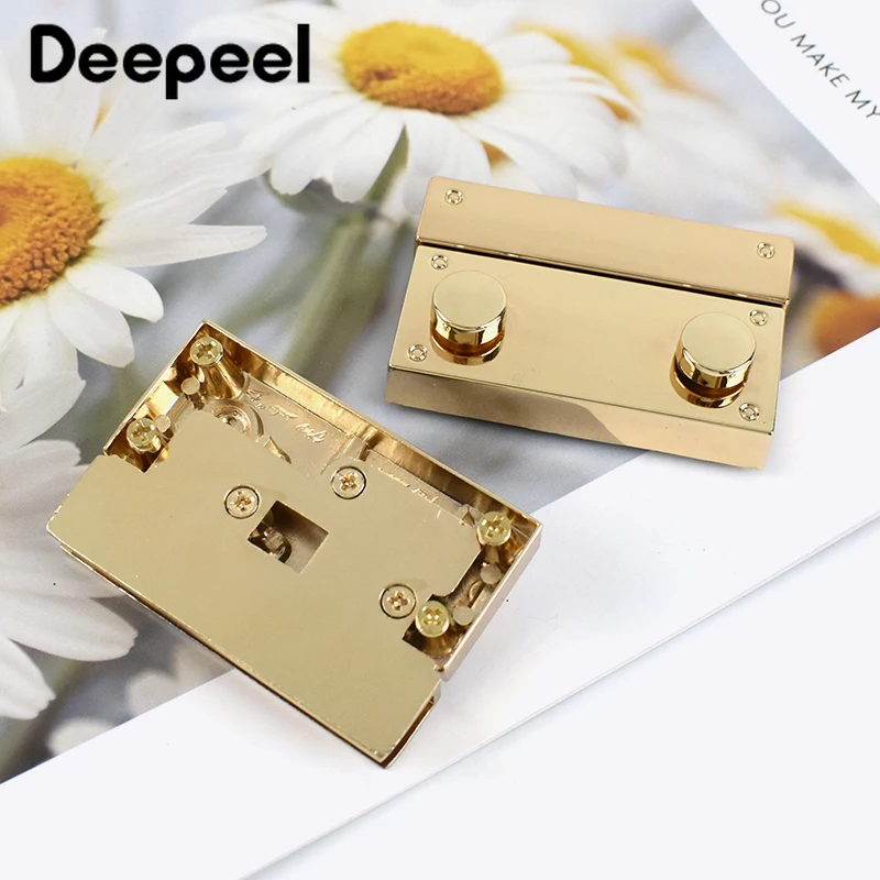 1/2pc 54*37mm High Quality Bag Lock Snap Women Handbag Metal Buckles Mortise Latch DIY Replacement Purse Locks Clasp Accessories