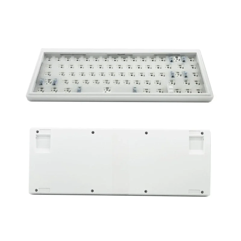GAS67 Milky White Case RGB Backlit Customized Mechanical Keyboard Kit Hot Swap Shaft Seat Wired