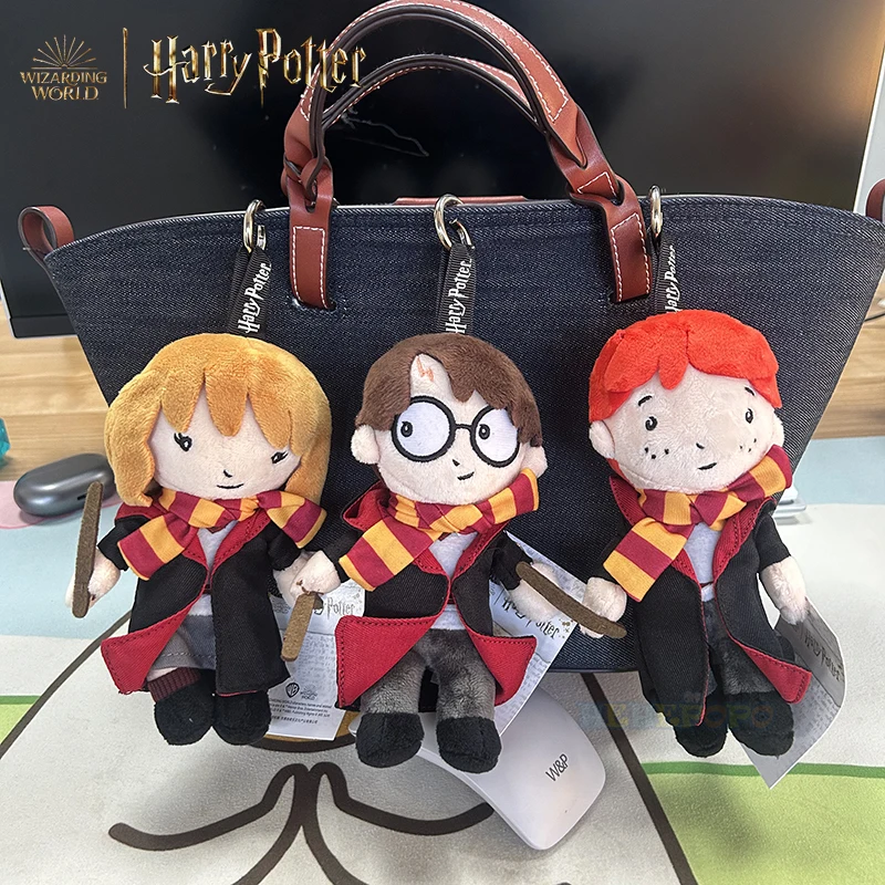 17cm School Ron Hermione Harry Potter Cute Plush College Uniform Doll Kawaii Toy Keychain Lovely Periphery Room Decoration