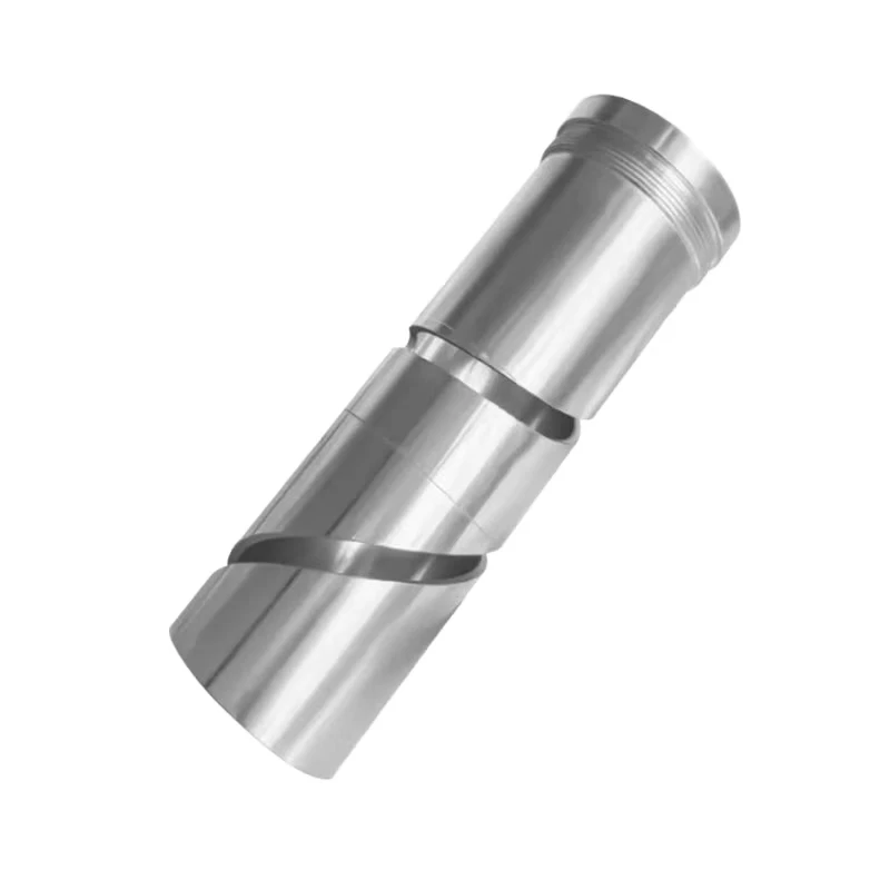 CNC machined stainless steel / aluminum alloy precision mechanical spiral groove transmission column transmission shaft
