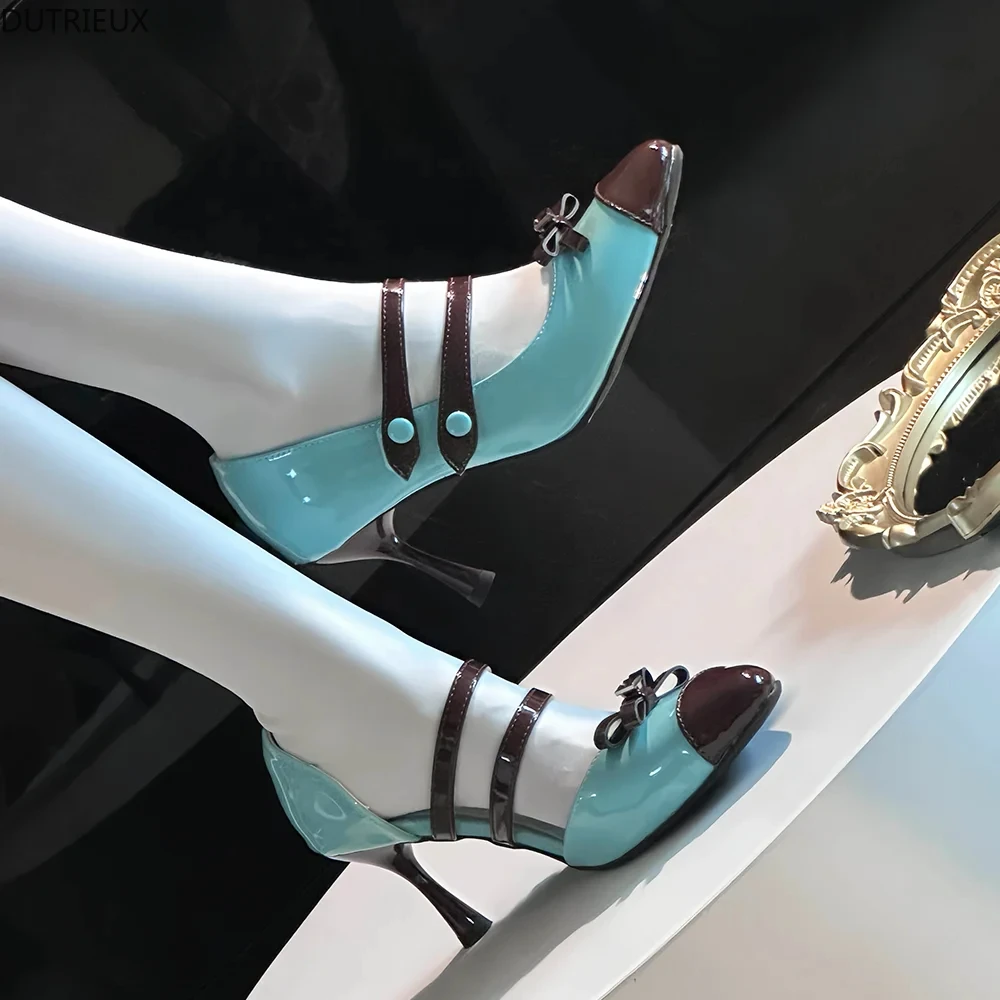 

2025 New Spring Autumn Elegant Side Space High-heeled Lolita Shoes Fashion Sweet and Cute Pointed Toe Fashion High Heels Pumps