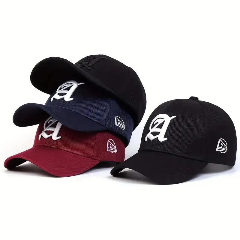 Fashion Letter A Embroidery Baseball Caps Spring and Autumn Outdoor Adjustable Casual Hats Sunscreen Hat