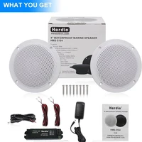 Altavoces Bluetooth de techo Herdio de 4 pulgadas, resistentes al agua, 160W, altavoces marinos para baño, cocina, hogar, exteriores, caravana, 2 unidades