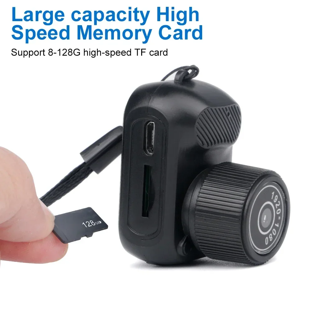 Retro Mini Camera with Screen Indoor Home Outdoor 1080p HD Portable Very Small Camera Video  Support TF Card Holiday Gifts