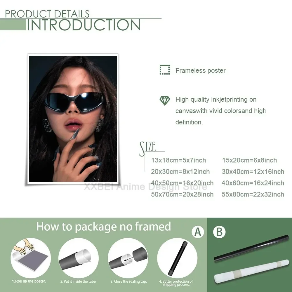 ديكور المنزل غرفة نوم مطعم مقهى ملصق حائط مقاوم للماء Aespas 5th ألبوم صغير Whiplash ملصق HD الطباعة صورة الأساسية