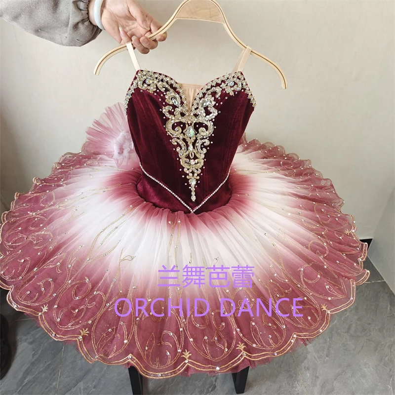 

BT01700 Профессиональный индивидуальный размер, индивидуальный цвет, детские красные балетные костюмы-пачки для девочек и женщин для взрослых