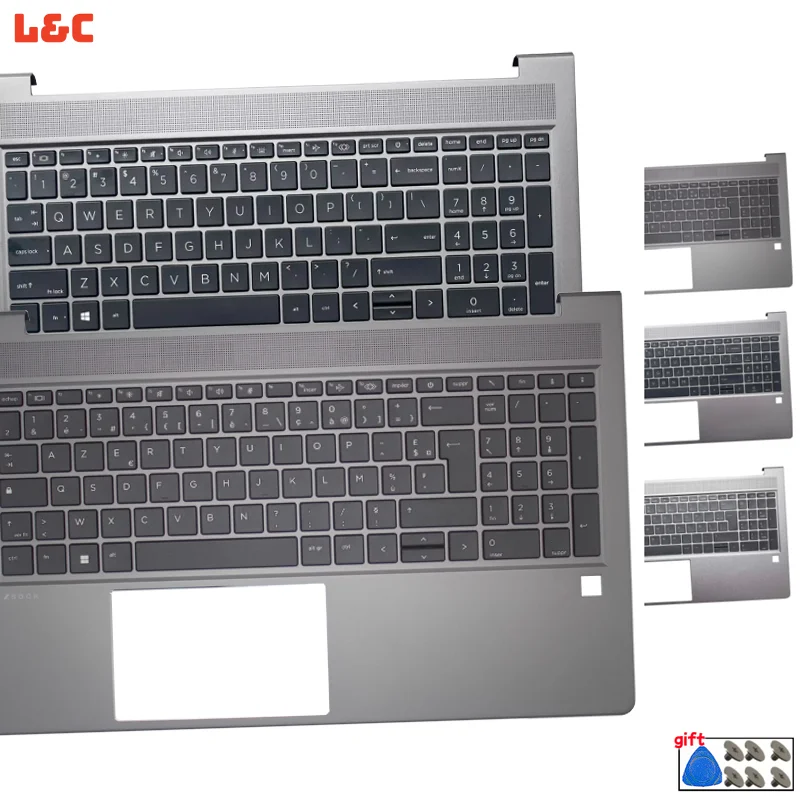 New For Zbook Power 15 G9 G10 US/FR/LA Keyboard Palmrest Upper Cover Top Case With Backlight Original Computer Replacement Parts