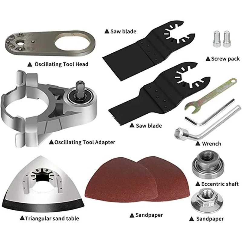 Imagem -06 - Ângulo Moedor de Conversão Adaptador Cabeça Universal para 100 mm 115 mm 125 mm Ângulo Moedor Polidor Polimento Ferramenta Oscilante M10 M14