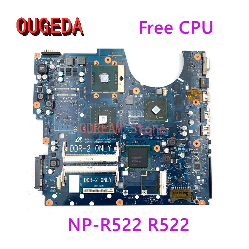 

OUGEDA BA92-05738A BA92-05738B BA41-01060A BA41-01061A For Samsung NP-R522 R522 Laptop Motherboard PM45 DDR2 Free CPU full test