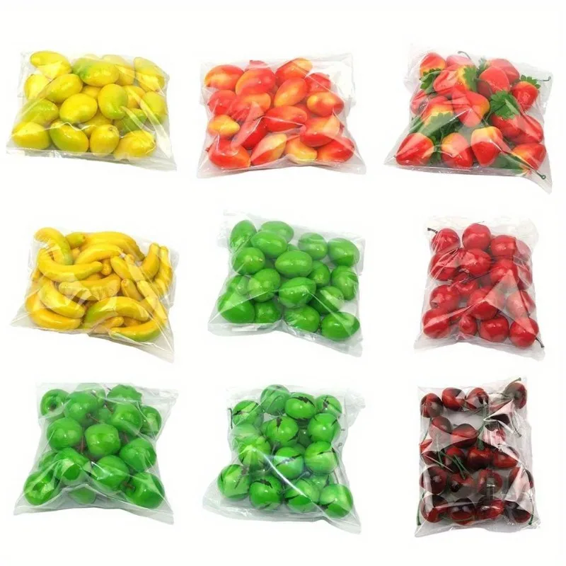 20 unids/bolsa simulación Mini frutas plástico fruta falsa mesa de cocina DIY decoración del hogar accesorios de fotografía adornos