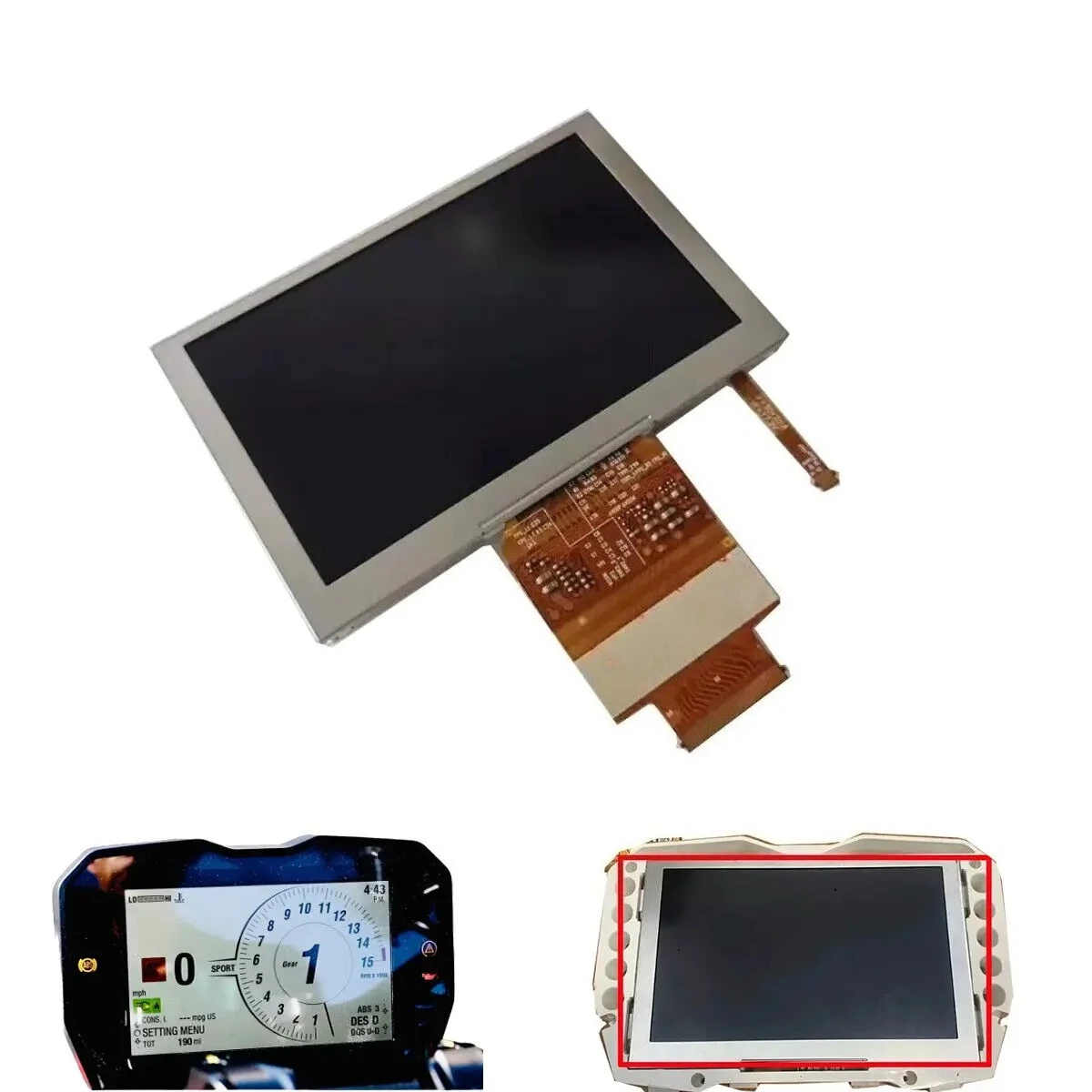 

LBL-VLIT1715-03B 5 "дисплей для Ducati Panigale V4/Streetfighter V4 2020, экран приборной панели