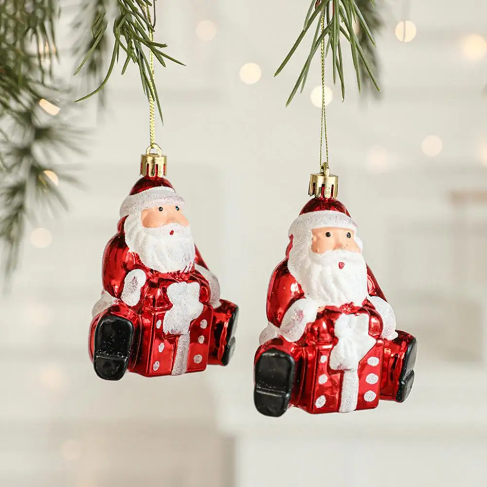 Donut-shaped Christmas Decoration Exquisite Mushroom Donut Santa Claus Shape Xmas Tree Hanging Ornament Festive for Christmas