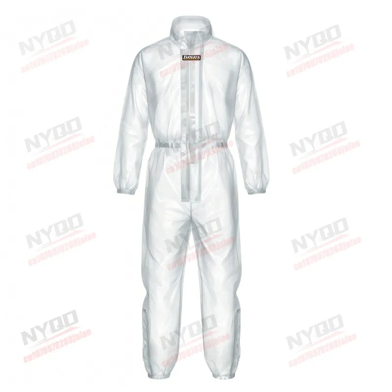 ZUOLOYA Motorcycle Racing Raincoat Transparent Soft Waterproof Dustproof Mens and Women's Integrated Zipper Lightweight Raincoat - view 2