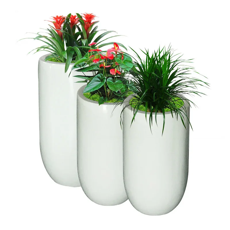 

round combination pot box family gardening green project flower bed