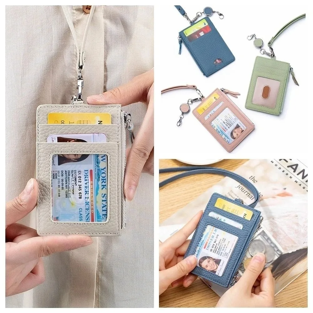 

Портативный держатель для карт на шею с ремешком, органайзер для банковских карт, чехол для ID-карт, легкий держатель для бейджей на шею с выдвижным ремешком