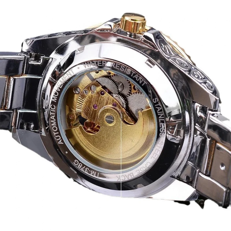 Officieel Merk Gratis Verzending Automatisch Mechanisch Horloge Vintage Gravure Hot Heren Waterdicht Mechanisch Horloge