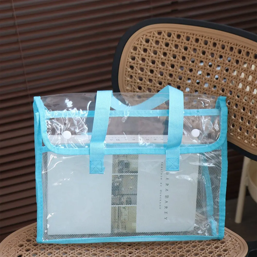 

Сумка для хранения тестовой бумаги большой емкости, прочная прозрачная сумка из ПВХ, экзаменационная сумка, офисные принадлежности, прозрачная ручная папка для файлов