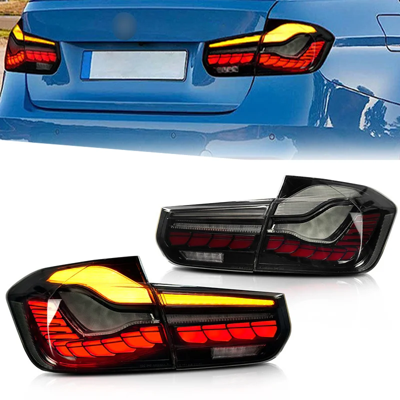 

Задний фонарь для BMW 3-Series F30-F35 Dragon Scale 2012-2018, задний фонарь, последовательный указатель поворота, модифицированные детали бокового света