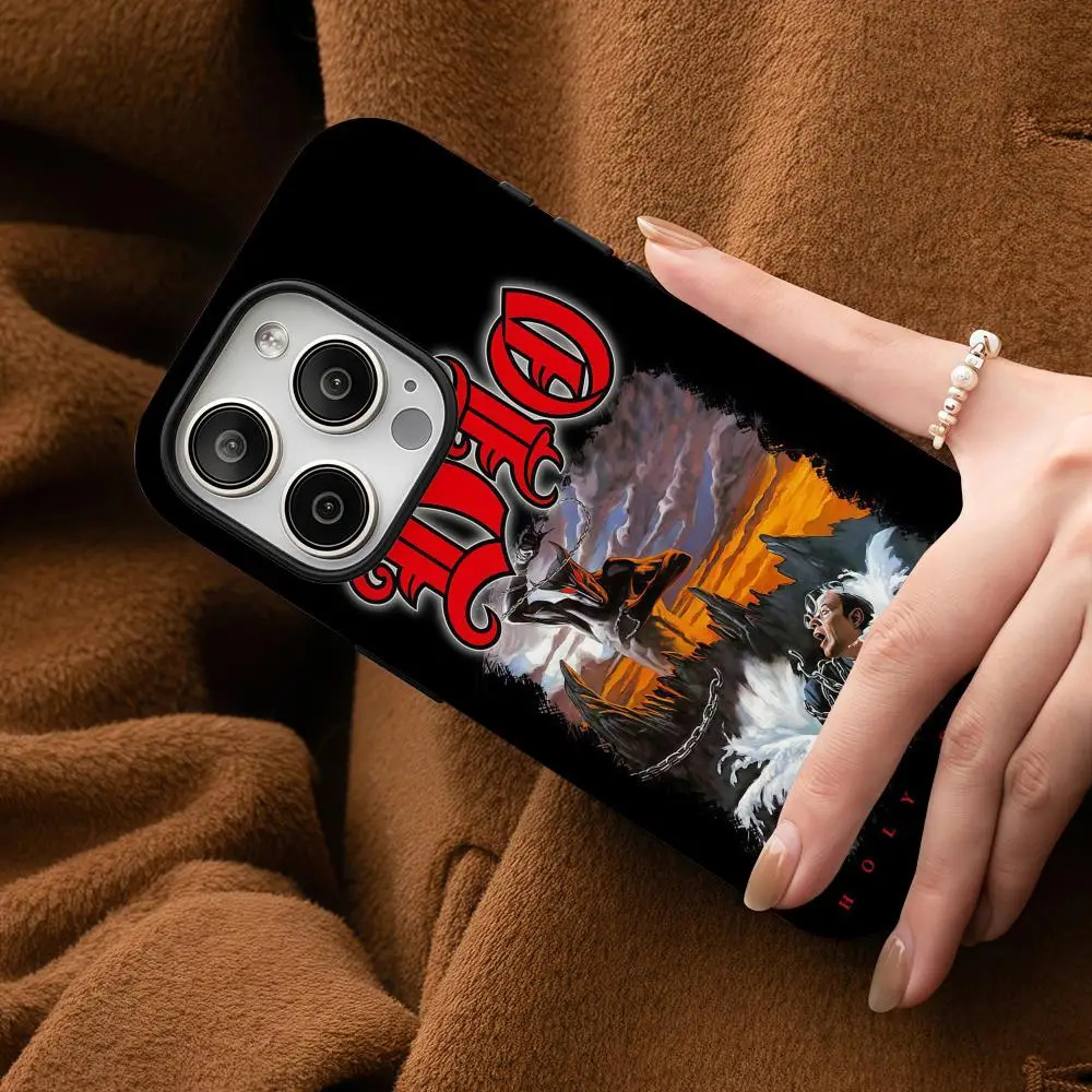 حافظة هاتف Holy Diver D-Dio-S لهاتف آيفون 17 16 15 14 13 12 Pro Max Plus لامعة عالية الدقة بطبقة مزدوجة غلاف صلب سائل