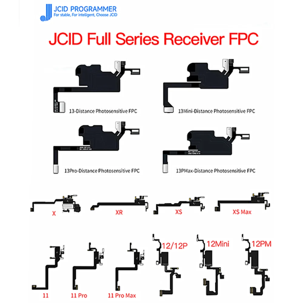 JCID Distance Photosensitive FPC Flex Cable For 8 XS 11 12 13 14PM Solve Ori Receiver FPC Damaged Problem True Tone Repair Tool