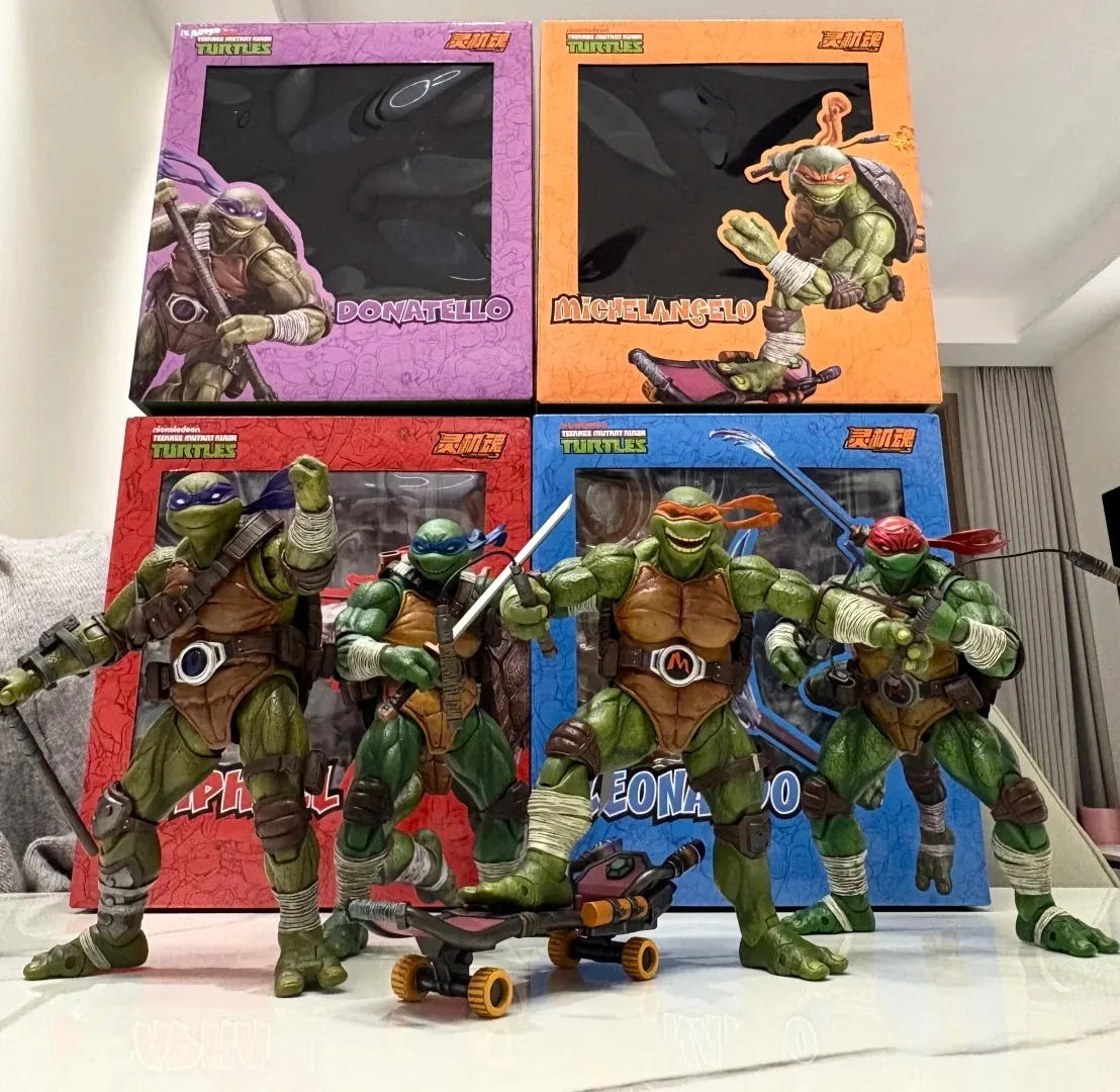 

Genuine Authorization Of Spirit Machine Soul 1/12 Ninja Turtles Raphael Leonardo Movable Figures In Stock