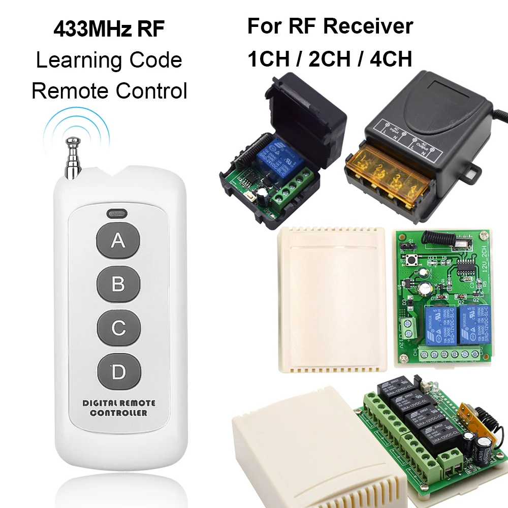 Imagem -03 - Controle Remoto Compatível com Switch Inteligente Ewelink Tuya Zigbee Transmissor rf 433 43392 Mhz Código de Aprendizagem Wifi Relé Pcs