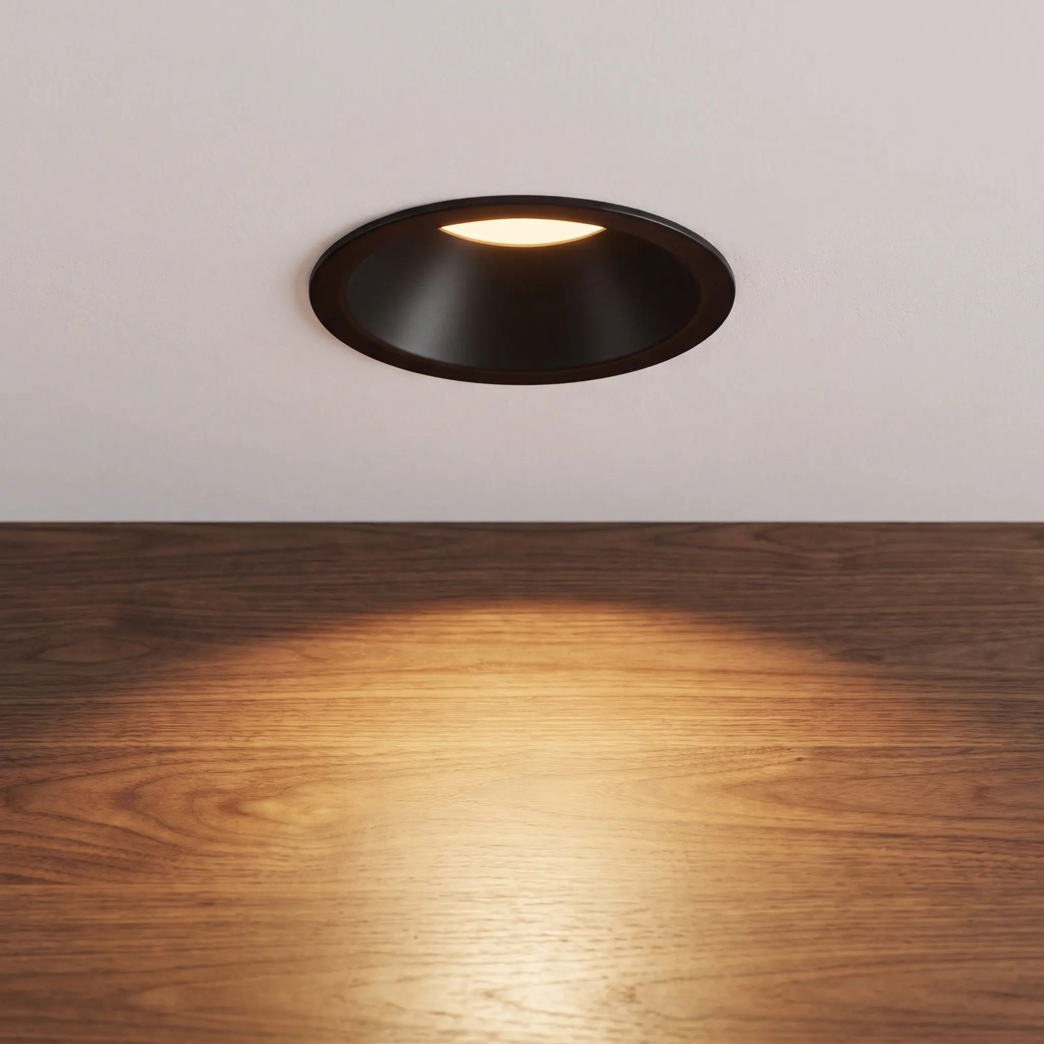 Ceiling Recessed Light Trim Black Mr16 Anti-Glare Spotlight Bezel Metal Holder Spring Clips 84Mm Outer Diameter 40Mm Cut Fixed