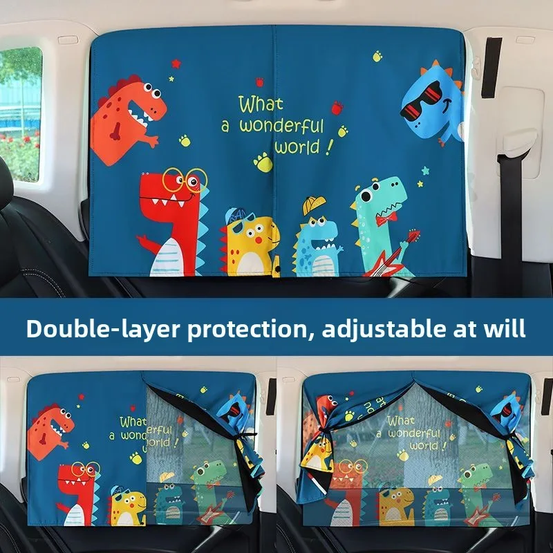 

Car Sunshade Magnetic Window Curtain Baby Sunscreen Thermal Insulation Blackout Curtain Rear Side Window Privacy