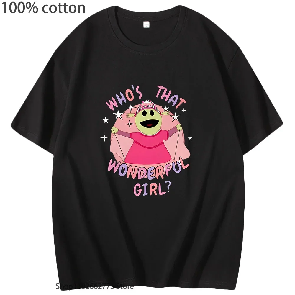 Nanalan Shirt Who's That Wonderful Girl Tshirt 100%Cotton Cartoon Anime Clothes Y2k Top Men Streetwear Women Casual Men T-Shirts