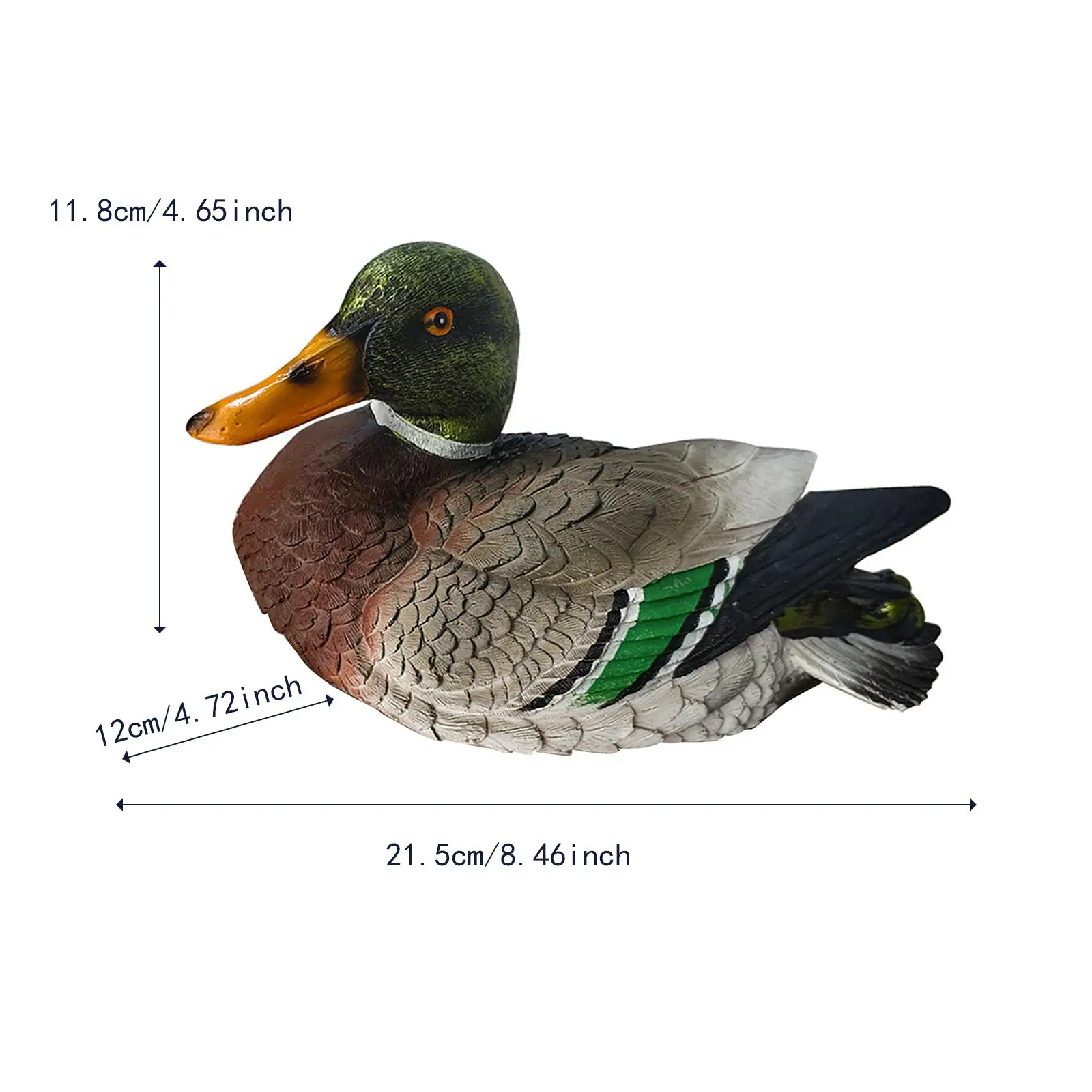 Resin Garden Duck Statue Animal Sculpture Collectible Floating Pond Ornaments Outdoor Garden Decoration Piece