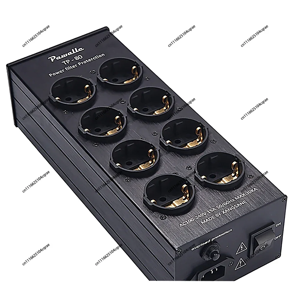 AIYIMA SMSL PAWALLE 3000W 15A Paiwa TP80 European Standard 8-bit EU Power Filter Audio Purifier Socket Duplex 2-stage Filter