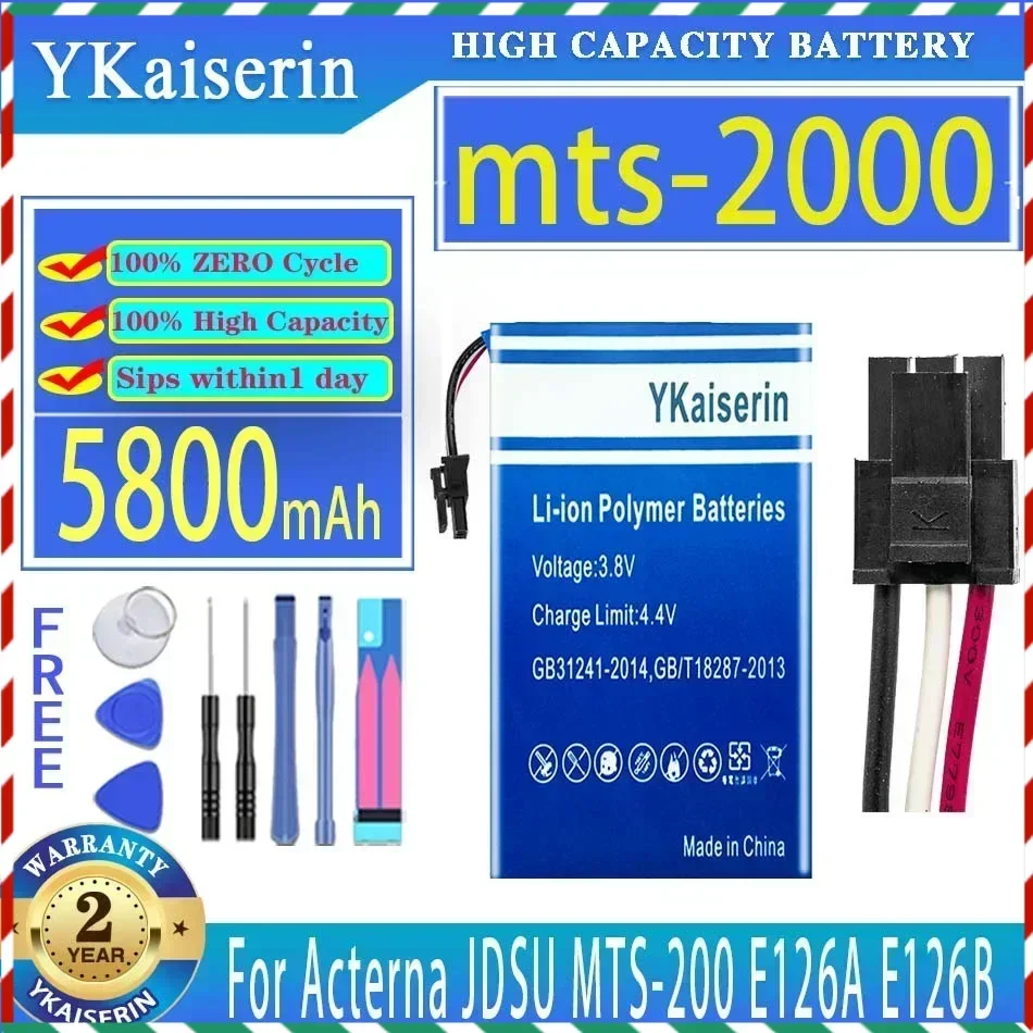 

YKaiserin 5800mAh Replacement Battery mts2000 (636395) For Acterna JDSU MTS-2000 VIAVI Smart OTDR E126A E126B Digital Batteries