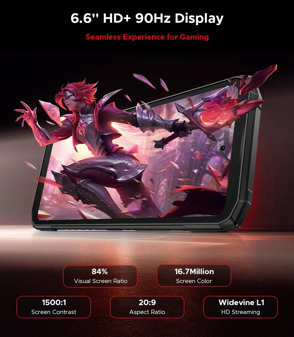 DOOGEE Blade20 Pro Rugged Smartphone 24GB+256GB 11800mAh UNISOC T7200 6.56" Screen 50MP+20MP Camera Night Vision 125dB Speaker