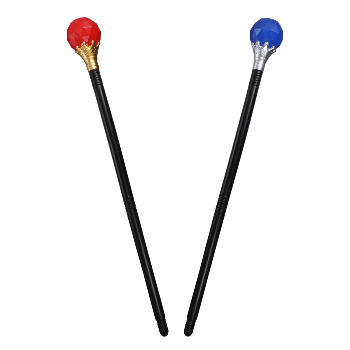 

2 шт., Хэллоуин, косплей, вечеринка, палочка, реквизит, реквизит для сцены, круглая голова, пластиковая палочка, королевский сценический реквизит, аксессуар для костюма королевы