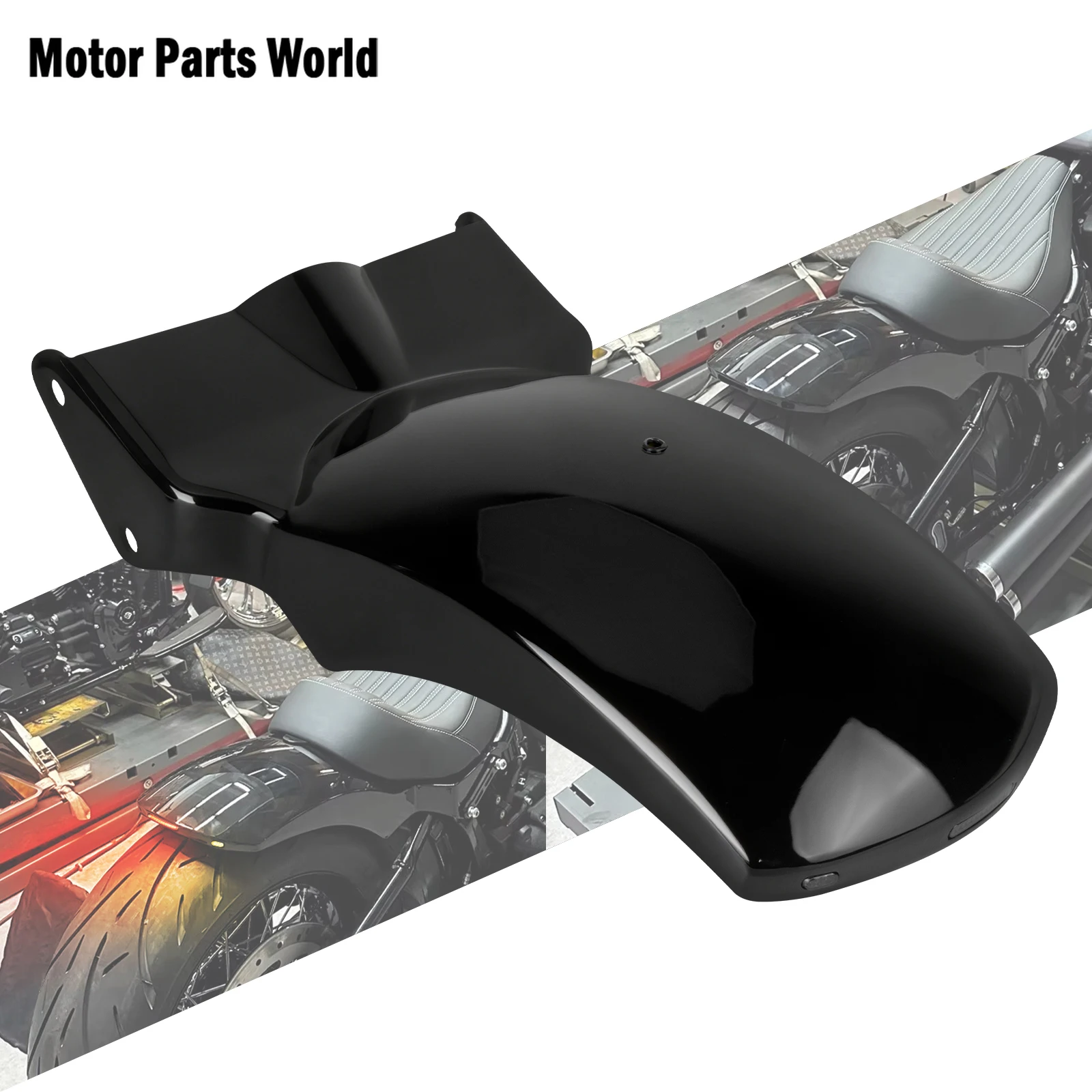 

Motorcycle Rear Fender With LED Turn Signal Brake Running Light For Harley Softail Low Rider Slim Deluxe 2018-25 Mudguard Cover