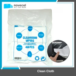 NOVECEL 400pcs/lot LCD Screen Cleaning Cloth Dust-free film Wiping Clean Cloth 10cm*10cm for Mobile Phone Screen Repair