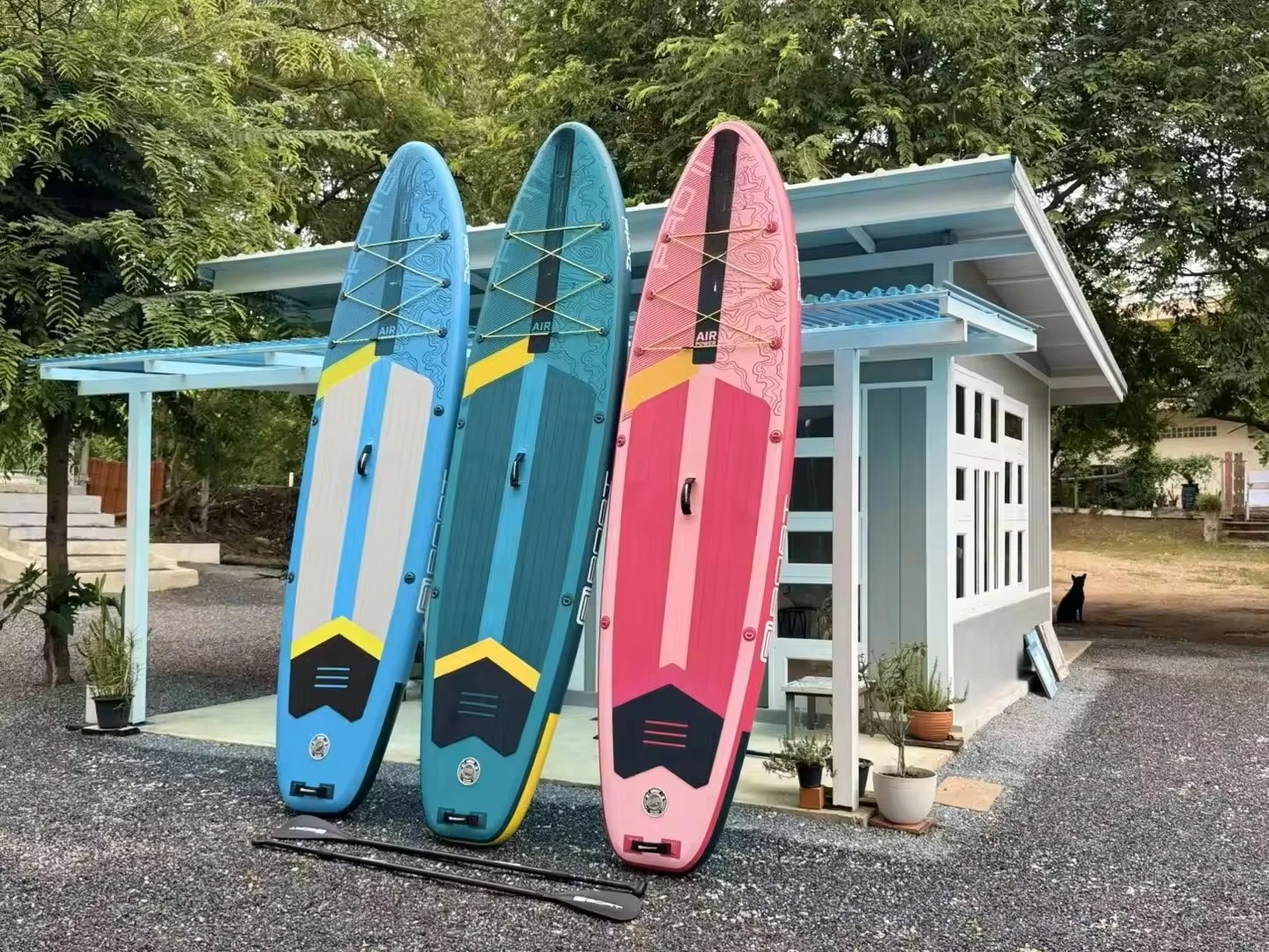 Factory Wholesale Hot Welding Seam Stand-up Fishing Surfing SUP Paddle Board 3 Sizes Drop Stitch Inflatable SUP Board Surfboard